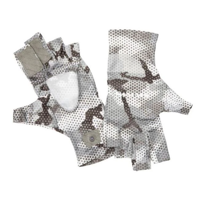 Simms Solarflex Sungloves - Hex Camo Steel